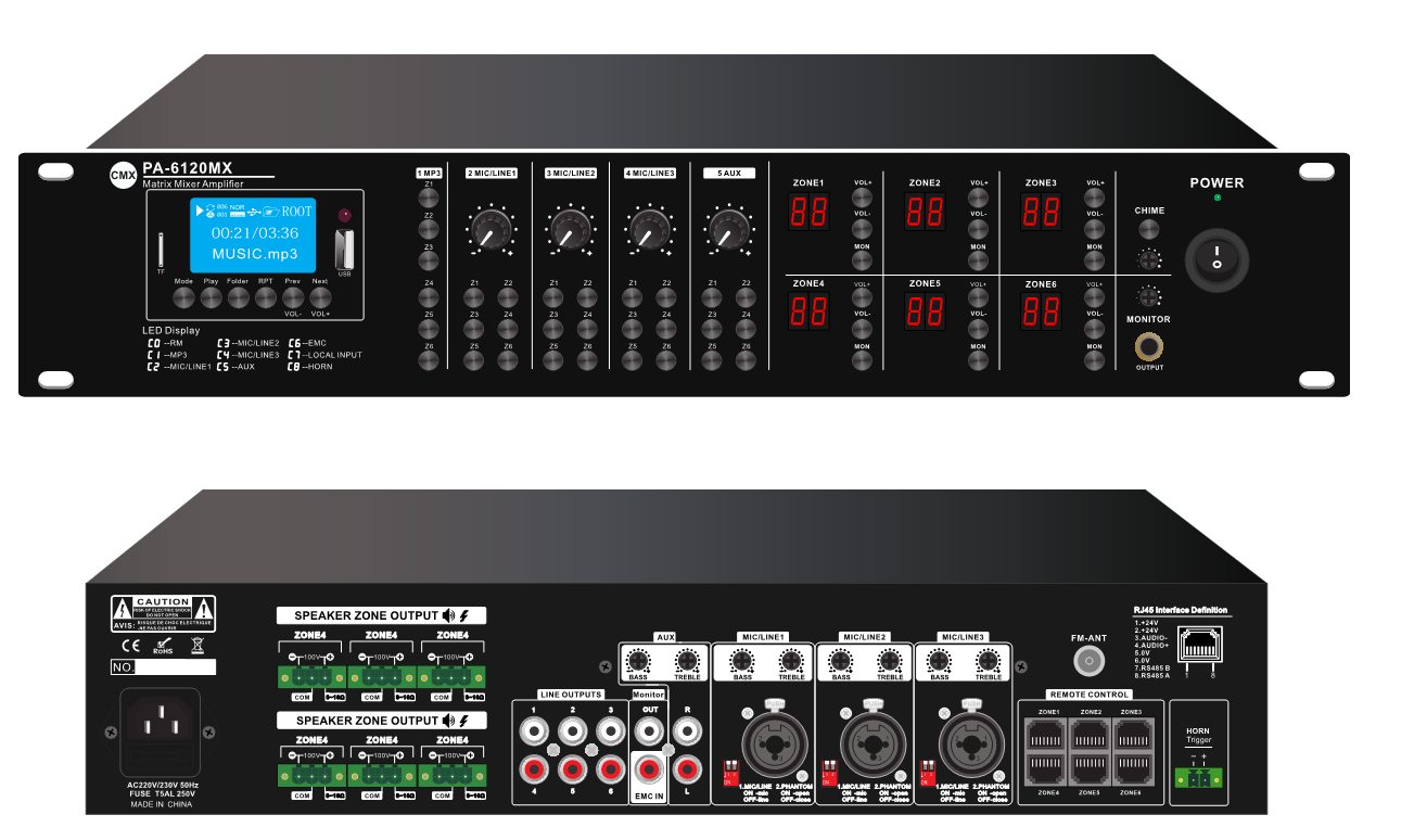 6-Zone Matrix Amplifier