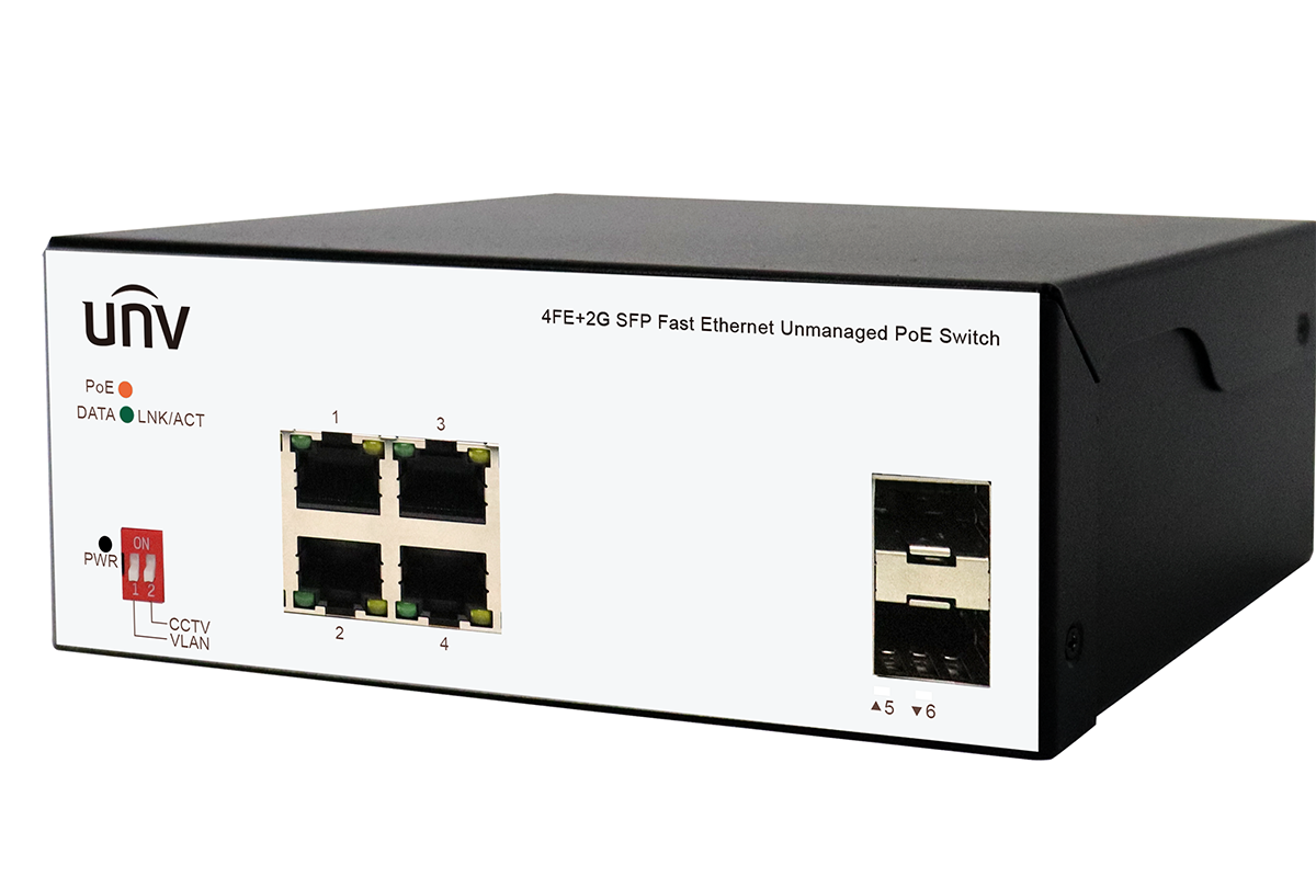 4 PoE Port Switch 2 Gigabit SFP Uplink (Power Supply Unit)