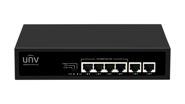 4-Port PoE Switch, 2 x 100 Megabit Uplink Ports